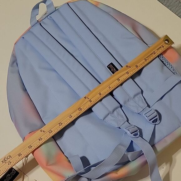 NEW JANSPORT PASTEL RAINBOW WATERCOLOR BACKPACK TRAVEL SCHOOL NWT